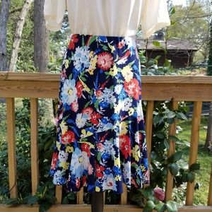 Chaps multi colored floral skirt, Medium